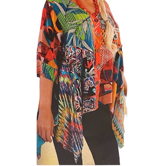 Sacred Threads Tops - NWT. Sacred Threads Blouse S/M.  CL/GR02.  221319
